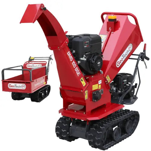 Triturador de madeira automotriz sobre carro de lagartas GeoTech-Pro BMS155 BS - Motor B&S XR2100 - 7/15 CV